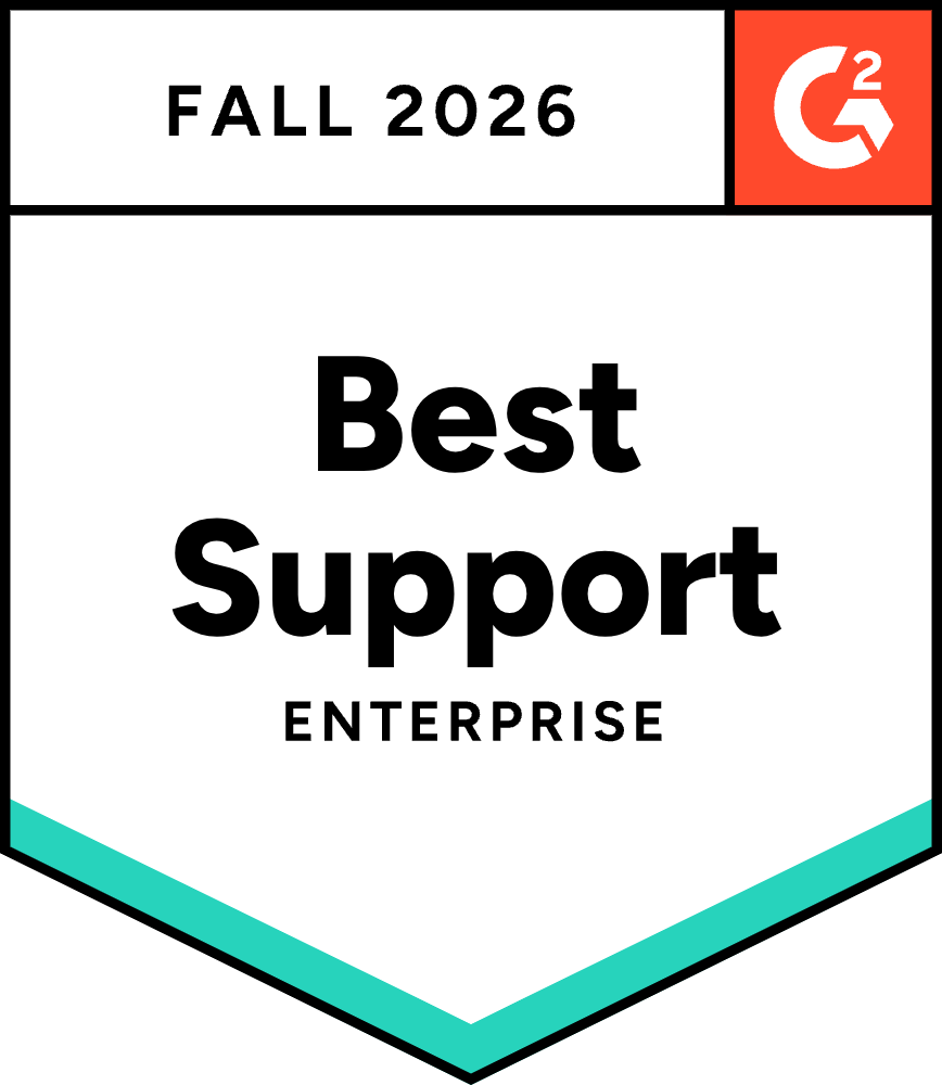 G2 Best Support Enterprise badge